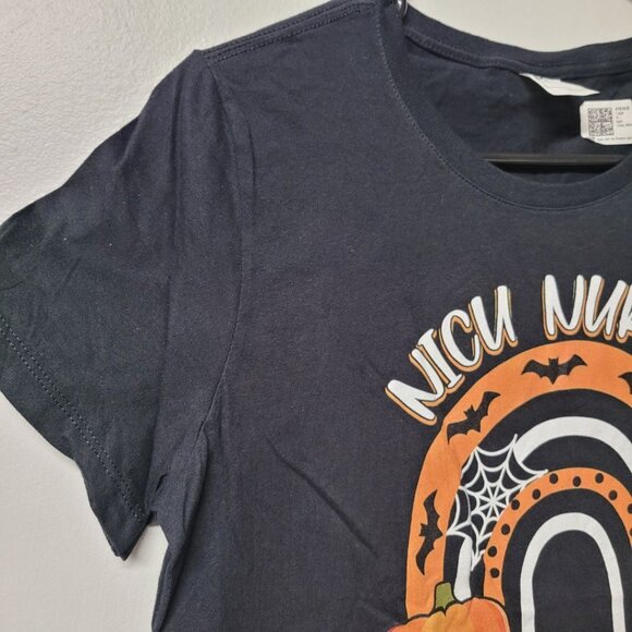 NICU Nurse Pumpkin Patch Tee Shirt Fall Halloween‎ Baby Hospital Womens M Care - Picture 6 of 7